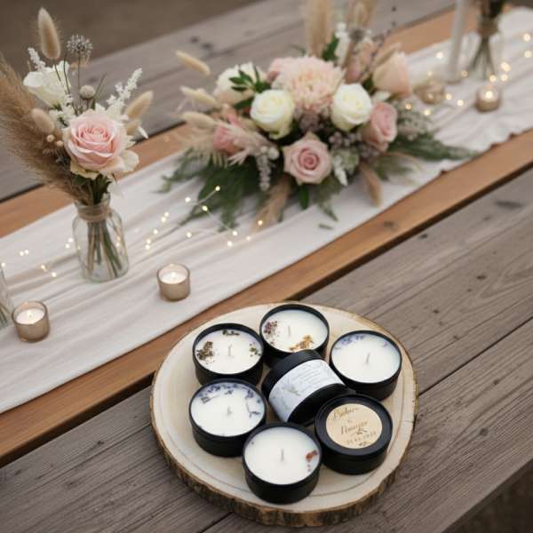 Candela artigianale profumata  b Abbraccio Naturale 09  b  linea FANTASY GREEN